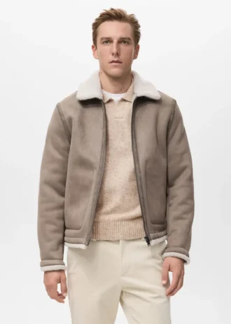 Oboustranná bunda s detaily z ovčí kůže