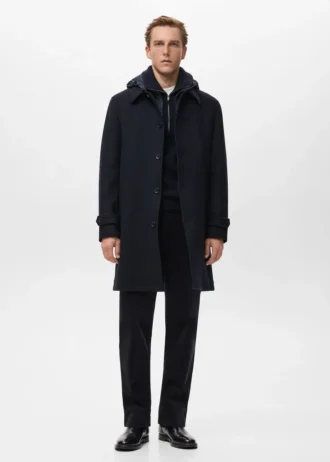 Odnímatelná kapuce, vlněný kabát