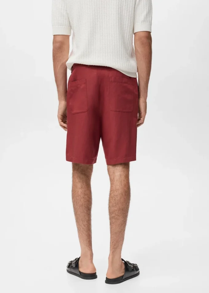 Šortky ze směsi lnu s elastickým pasem Šortky ze směsi lnu s elastickým pasem