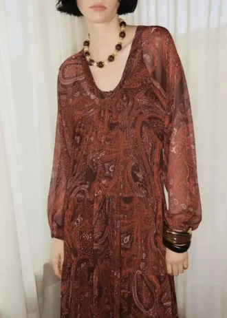 Oversized šaty s potiskem Paisley