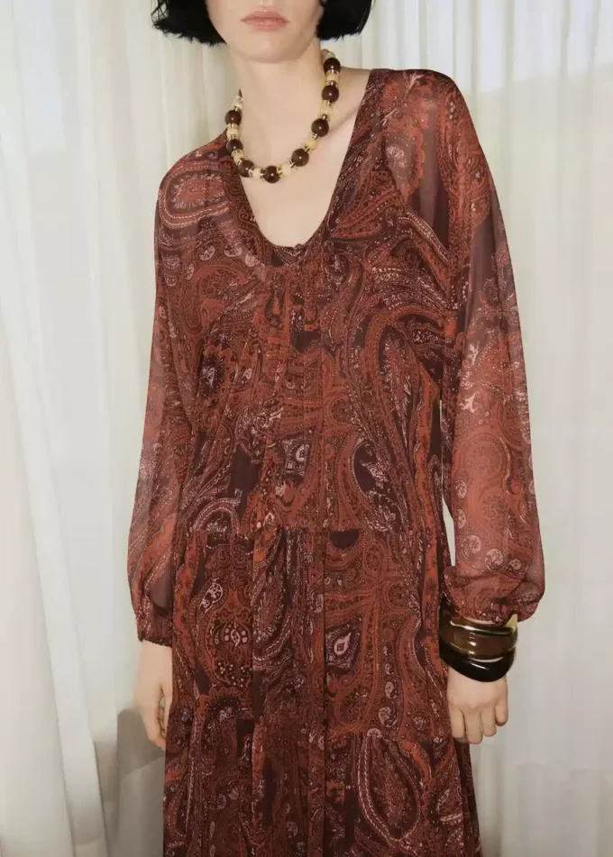 Oversized šaty s potiskem Paisley