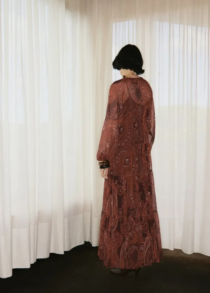 Oversized šaty s potiskem Paisley