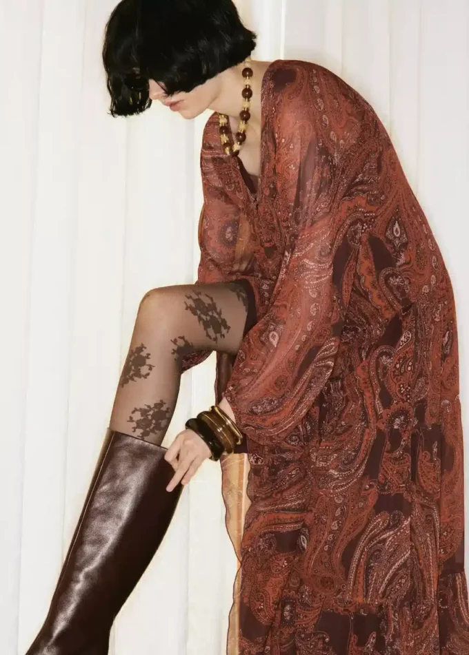 Oversized šaty s potiskem Paisley