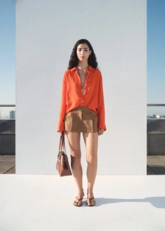 Oversized košile s efektem zmačkání Oversized košile s efektem zmačkání