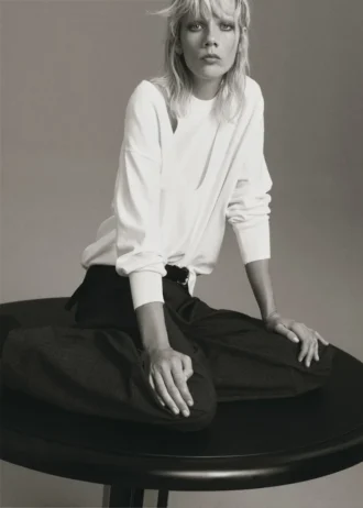 Oversized kombinovaný svetr