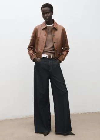 Oversized svetr s žebrovaným lemem