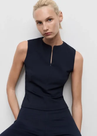 Přiléhavý top na zip