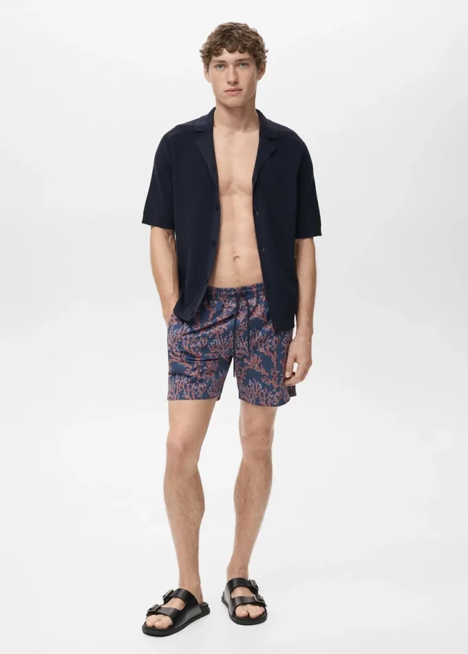 Plavky s korálovým potiskem Plavky s korálovým potiskem