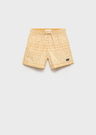 Plavky s potiskem a stahovací šňůrkou