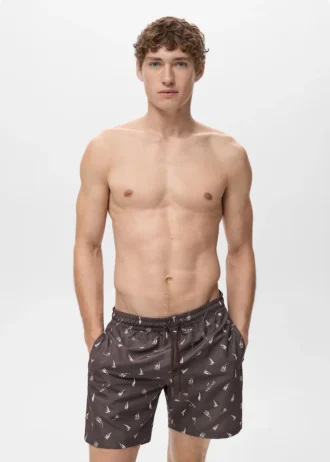 Plavky s potiskem plachetnice