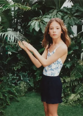 Plavky s tropickým potiskem