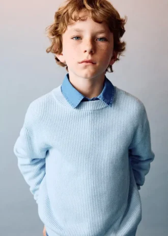 Pletený bavlněný svetr