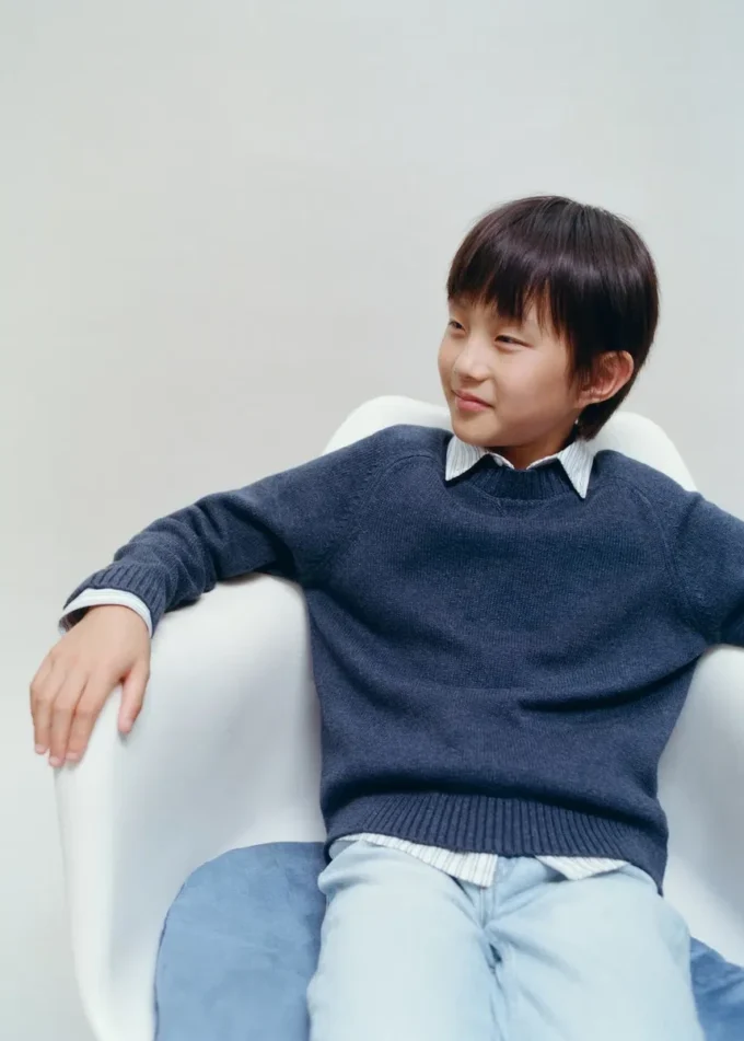 Pletený bavlněný svetr Pletený bavlněný svetr