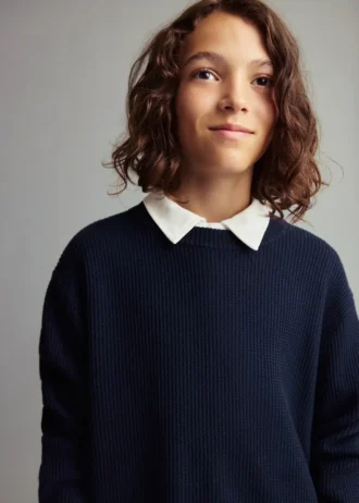 Pletený bavlněný svetr