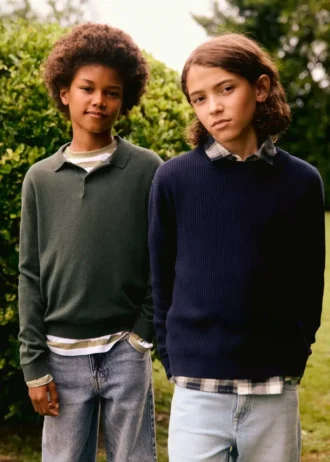 Pletený bavlněný svetr