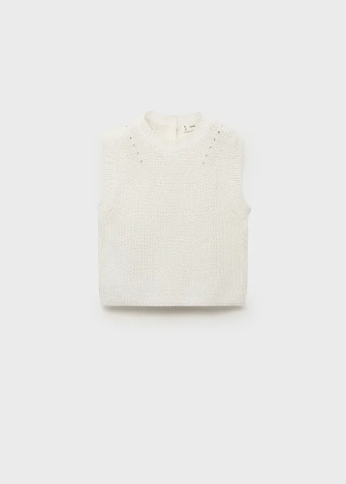 Pletená bavlněná vesta Pletená bavlněná vesta