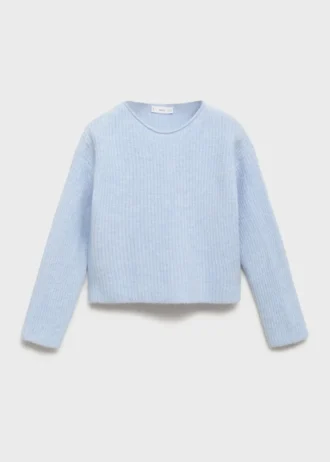 Pletený žebrovaný svetr