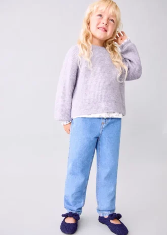 Pletený žebrovaný svetr