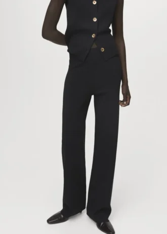 Pletené kalhoty s elastickým pasem