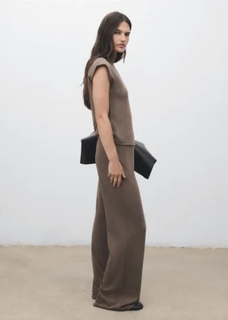 Pletené kalhoty s elastickým pasem