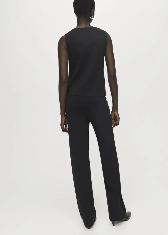 Pletené kalhoty s elastickým pasem Pletené kalhoty s elastickým pasem