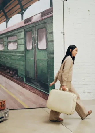 Pletené kalhoty s rovnými nohavicemi