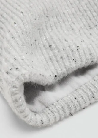 Pletená šála s flitry