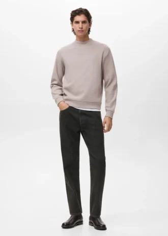 Pletená mikina s pravidelným střihem Pletená mikina s pravidelným střihem