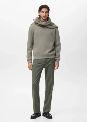 Pletená mikina s pravidelným střihem Pletená mikina s pravidelným střihem