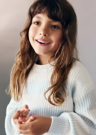 Pletený pruhovaný svetr