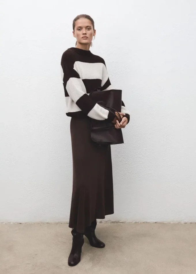 Pletený pruhovaný svetr Pletený pruhovaný svetr