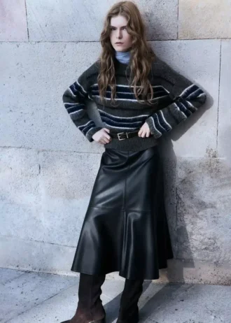 Pletený pruhovaný svetr Pletený pruhovaný svetr