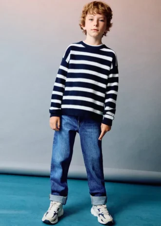 Pletený pruhovaný svetr