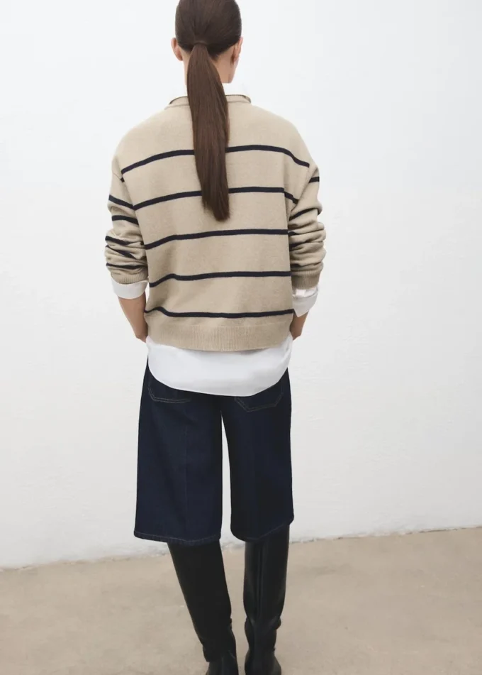 Pletený pruhovaný svetr Pletený pruhovaný svetr