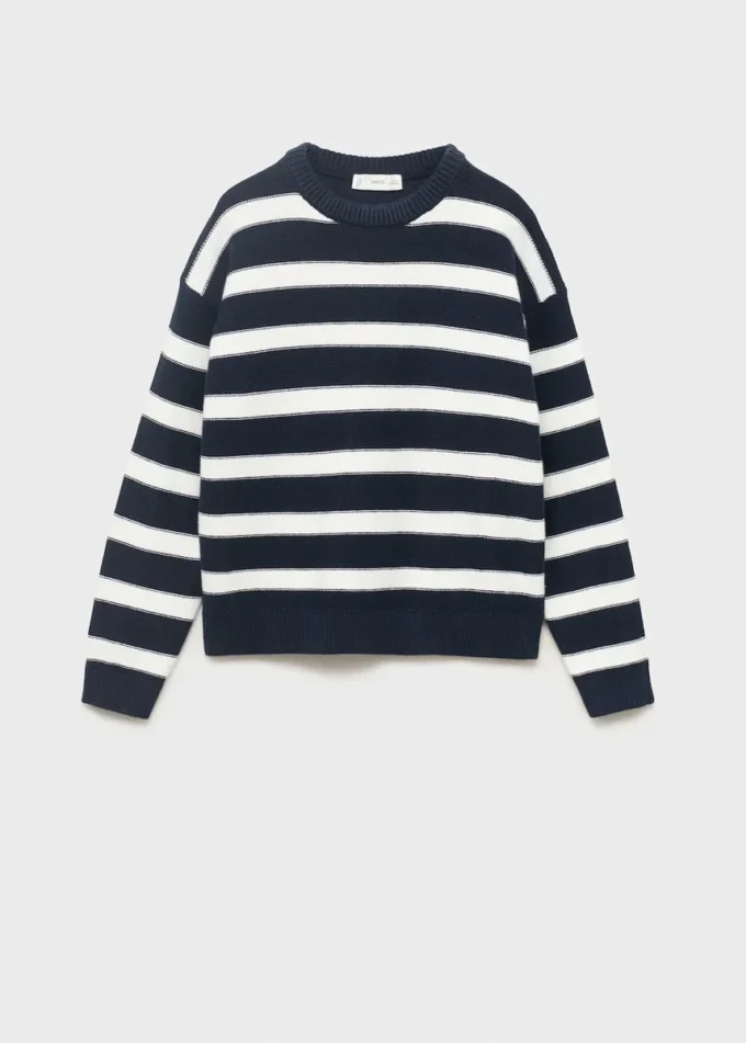 Pletený pruhovaný svetr