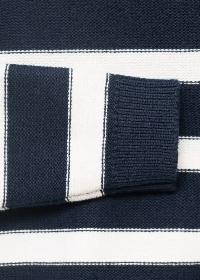 Pletený pruhovaný svetr