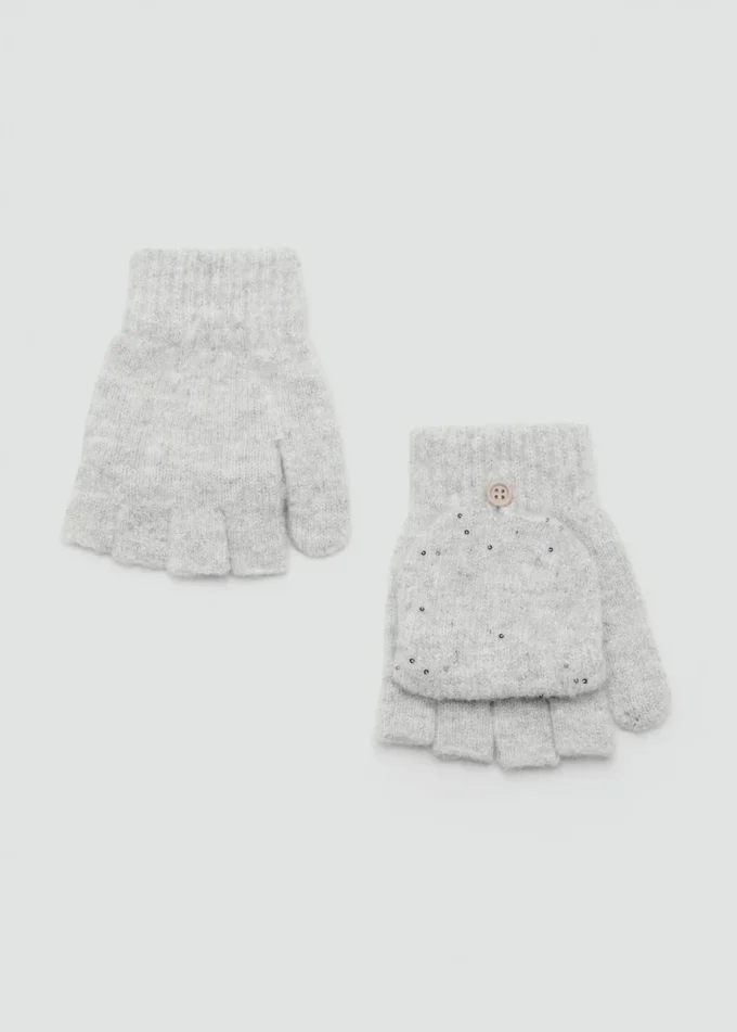 Pletené rukavice s flitry Pletené rukavice s flitry