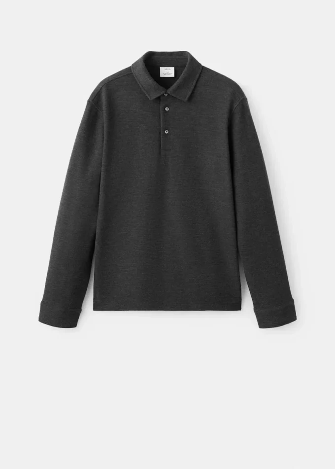 Pletený strukturovaný polo svetr Pletený strukturovaný polo svetr