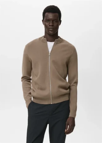 Pletený svetr na zip