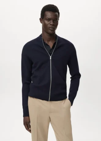 Pletený svetr na zip