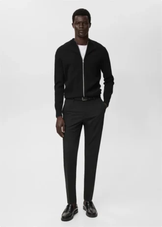 Pletený svetr na zip