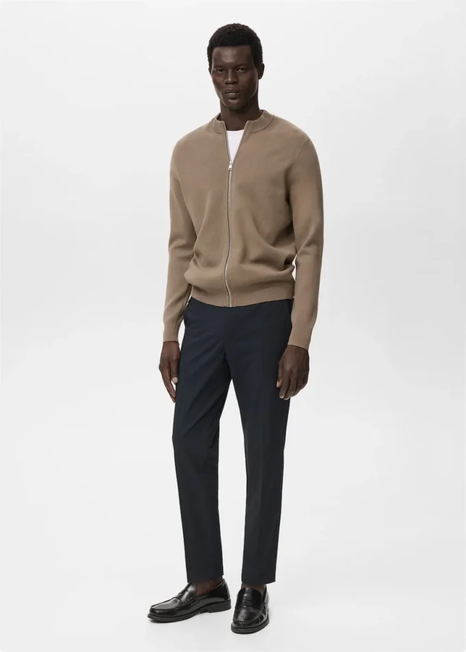 Pletený svetr na zip Pletený svetr na zip