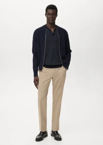 Pletený svetr na zip