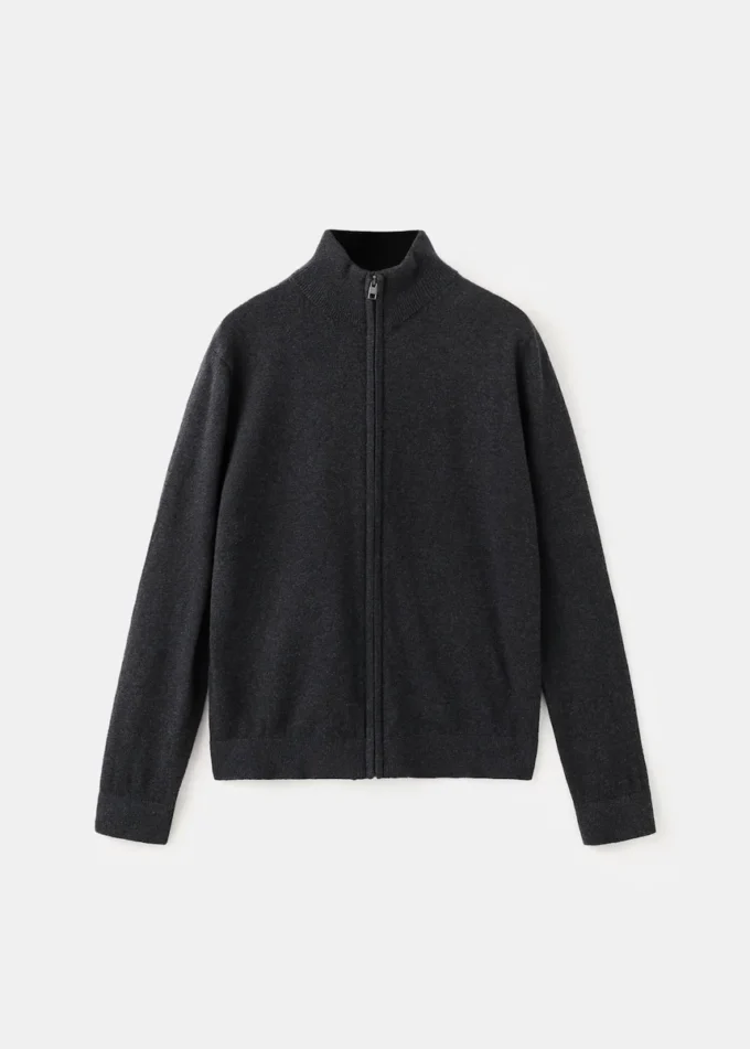 Pletený svetr na zip