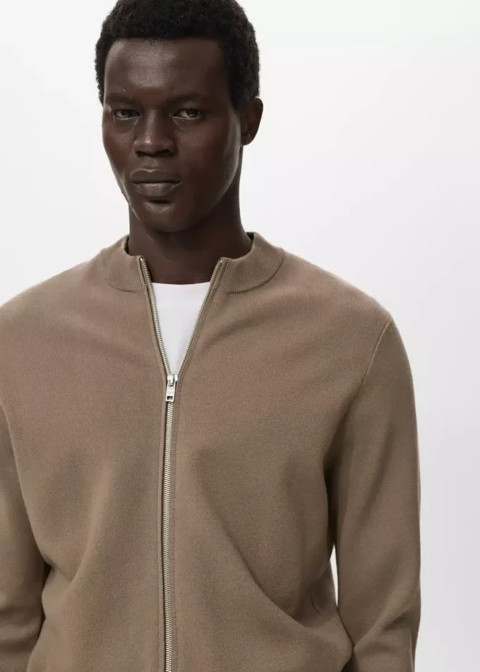 Pletený svetr na zip Pletený svetr na zip