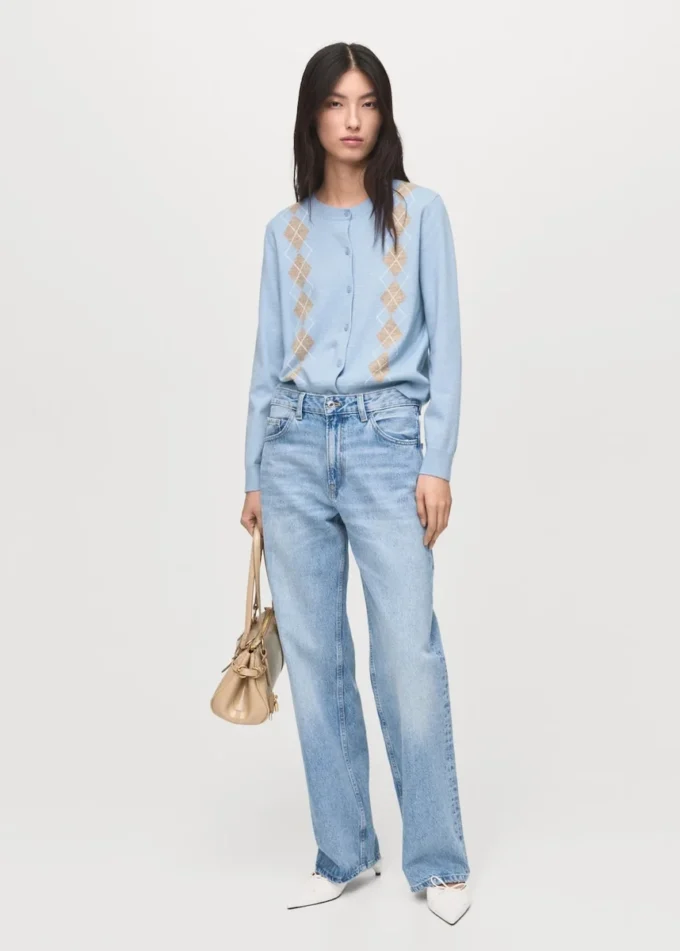 Pletený svetr s argylovým vzorem Pletený svetr s argylovým vzorem