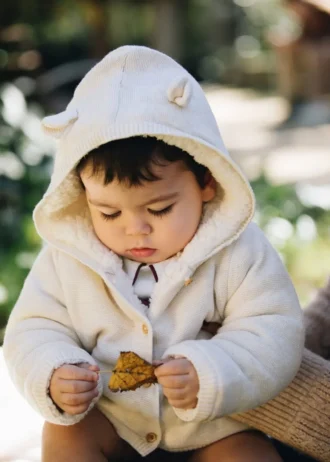 Pletený svetr s fleecovou podšívkou