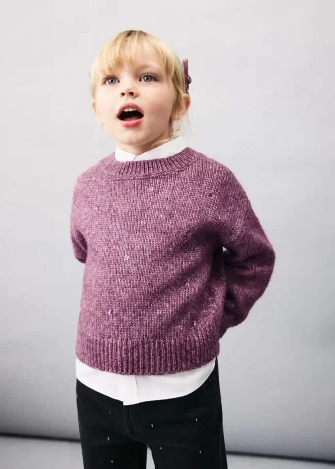 Pletený svetr s flitry Pletený svetr s flitry