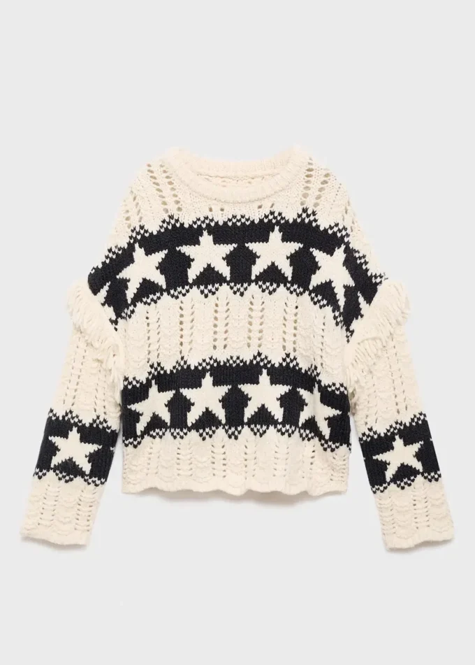 Pletený svetr s hvězdami Pletený svetr s hvězdami
