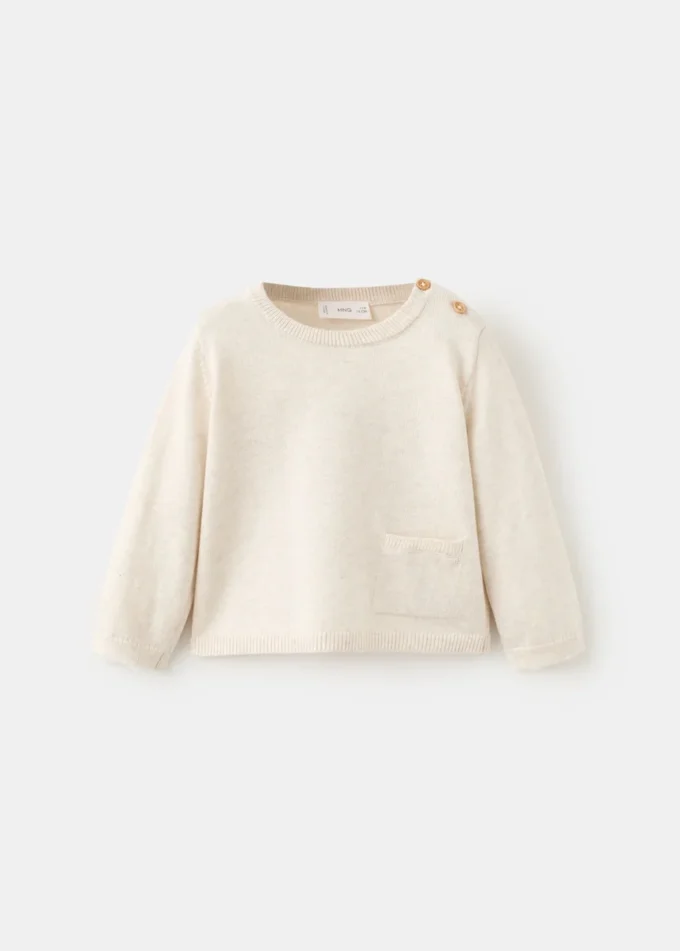 Pletený svetr s kapsami Pletený svetr s kapsami